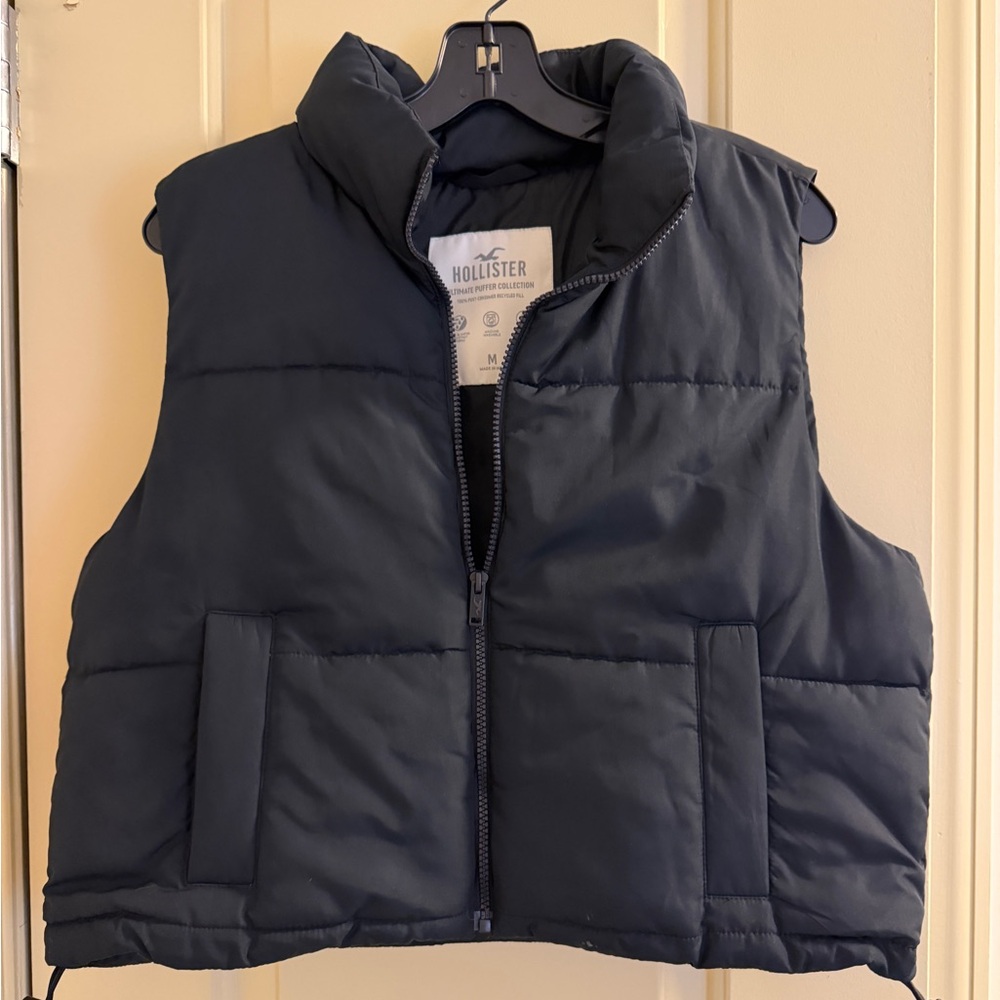 Hollister Black Puffer Vest